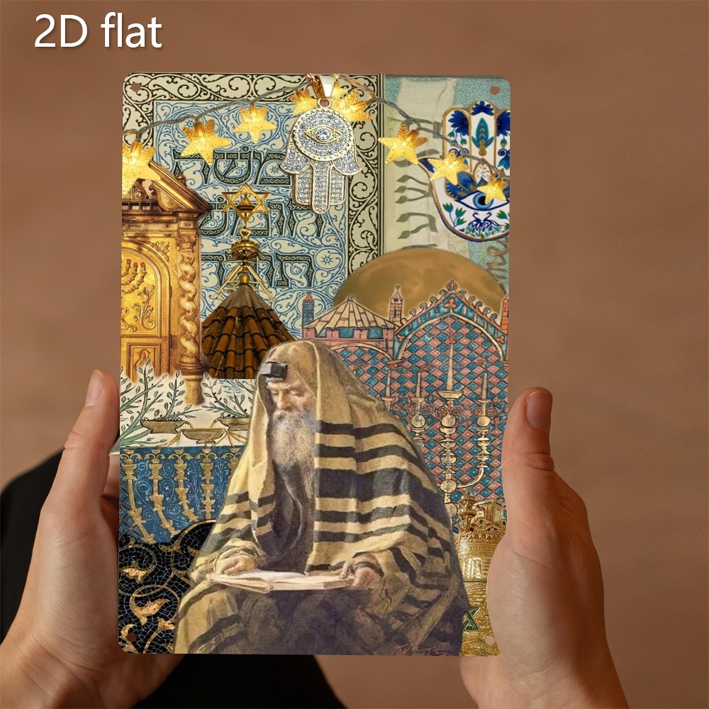 Art & Craft Qatar - CIFBUY Vintage Jewish Elder Reading Aluminum