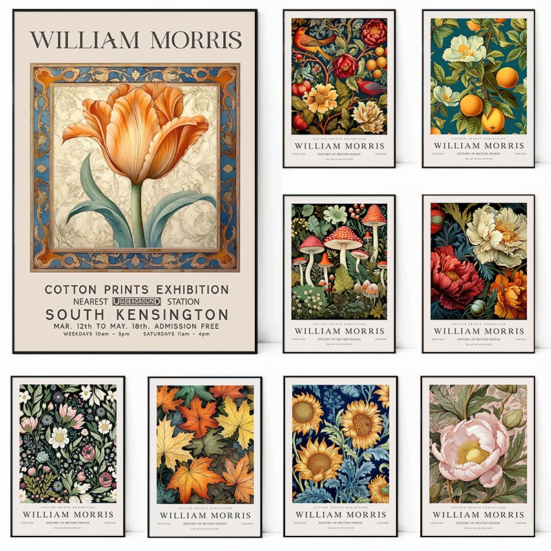 Art Craft William Morris - 1PC William Morris Exhibition Vintage Botanical