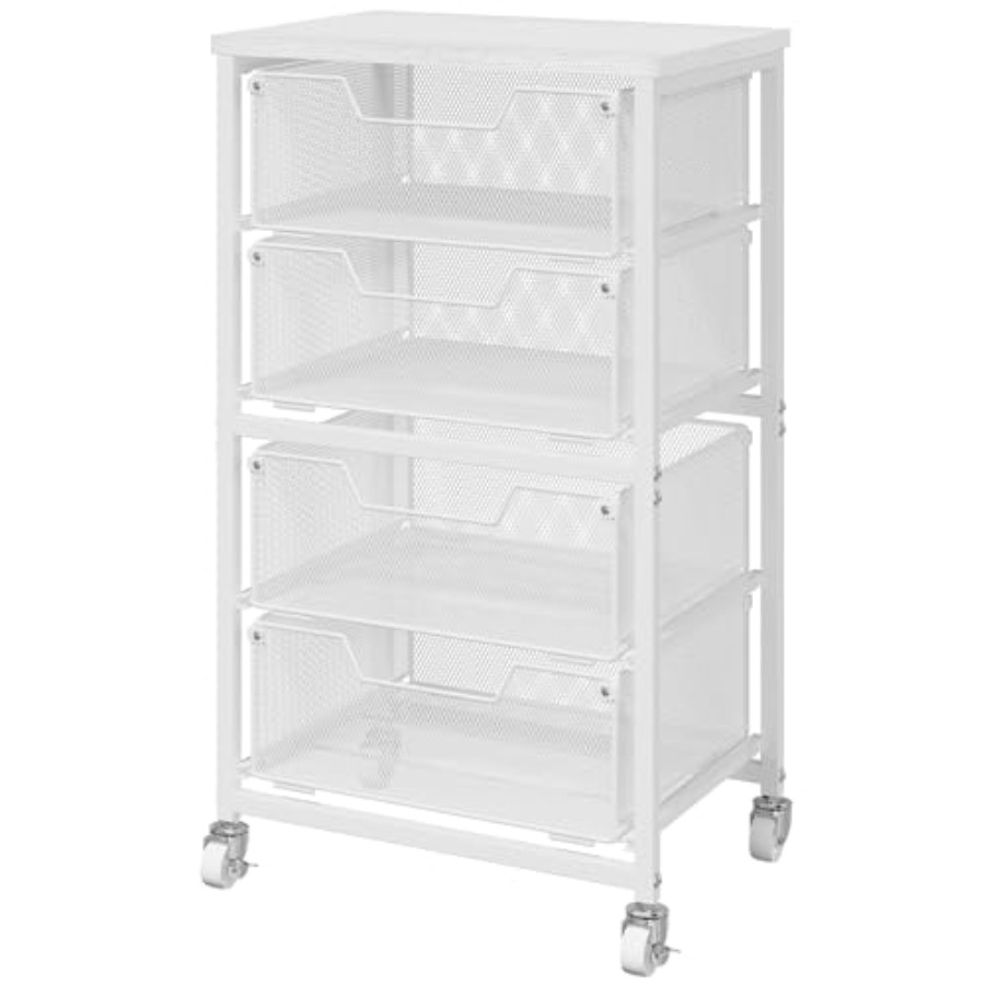 Art Craft Organizer - 4-Drawer Rolling Storage Cart, Utility Cart