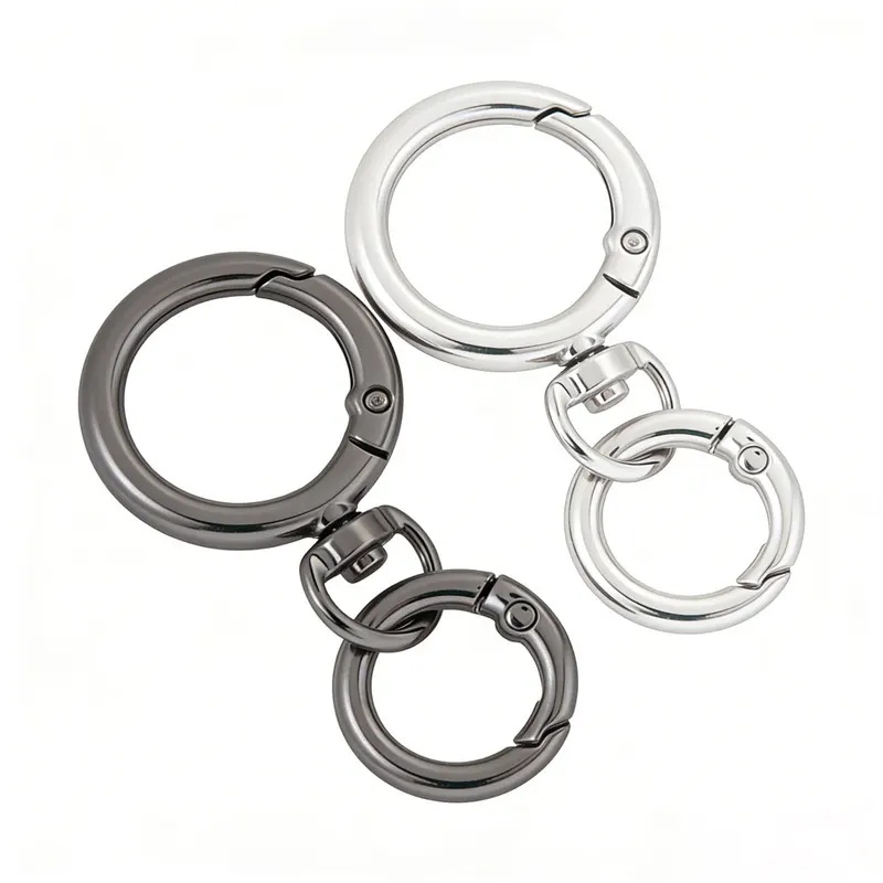 Art Craft Bag - 2Sets Round Spring Snap Carabiner Clip