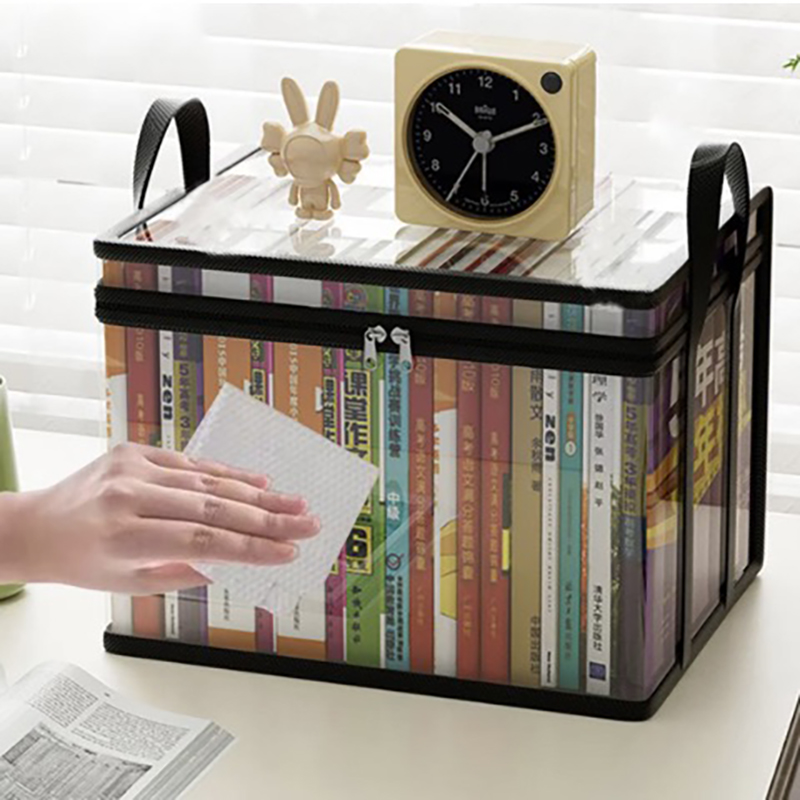 Art Craft Organizer - Clear PVC Storage Box | Flip-Top