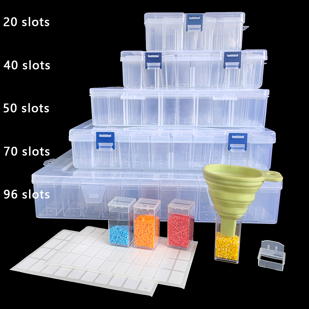 Art Craft Organizer - Square Plastic Diamond Painting Storage Box