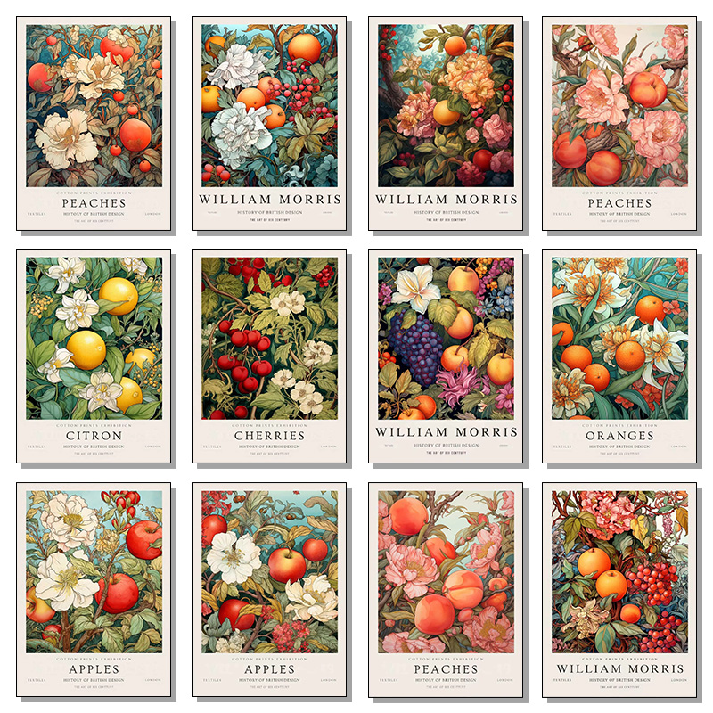 Art Craft William Morris - William Morris Flowers and Fruits Poster