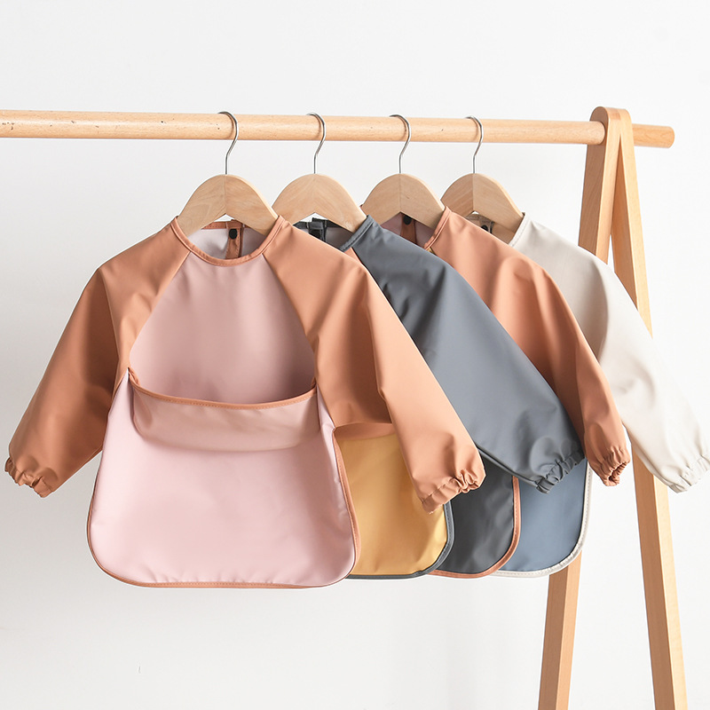 Kids Baby Long Sleeved PU Bibs - đánh giá và giá Art Craft Toddler