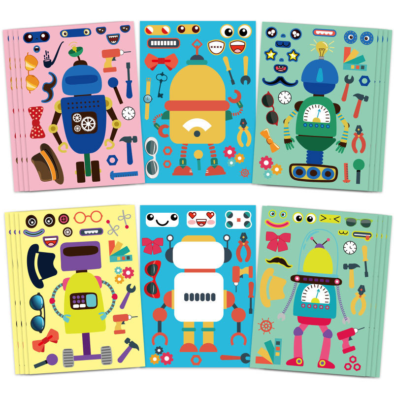 Assemble Robot Stickers For Ki - đánh giá và giá Art Craft Toddler