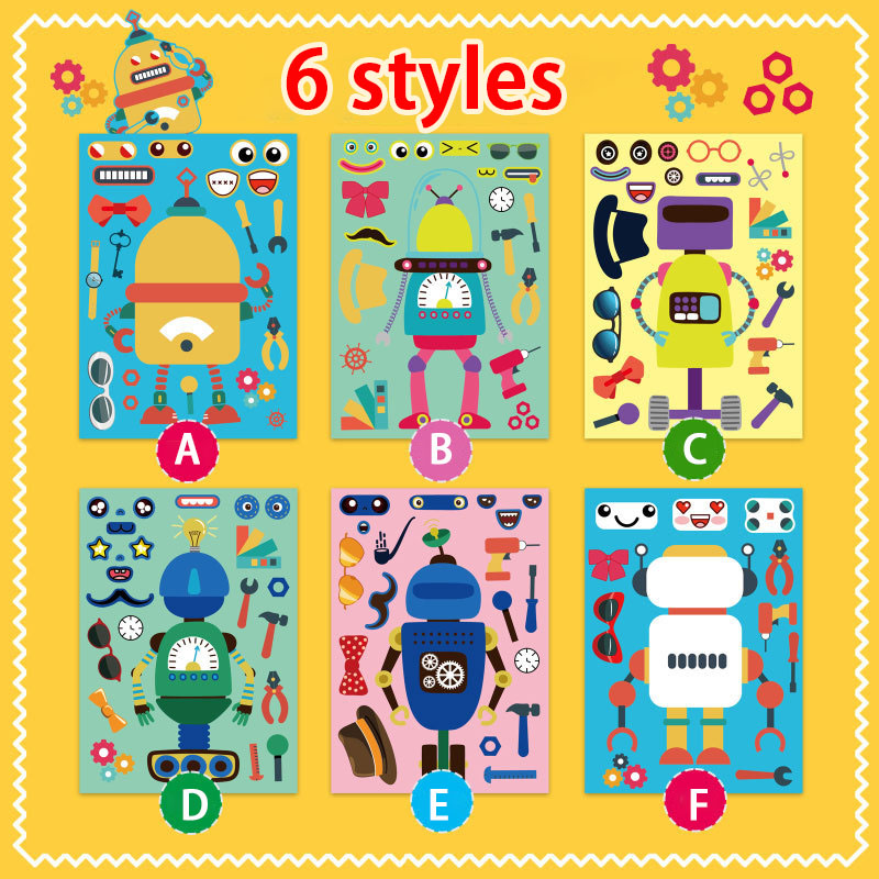 Assemble Robot Stickers For Ki - đánh giá và giá Art Craft Toddler