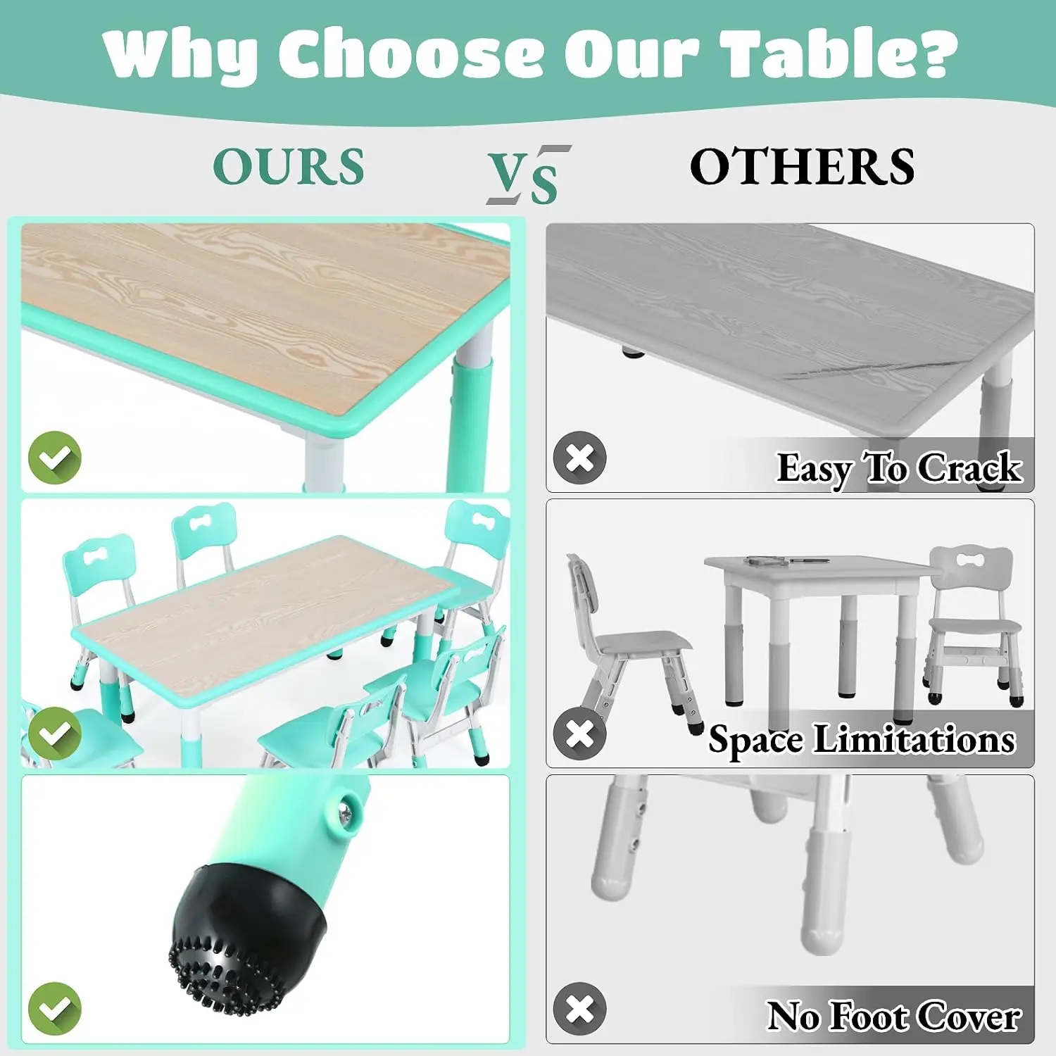Kids Table and 6 Chairs Set, H - đánh giá và giá Art Craft Activities For Preschoolers