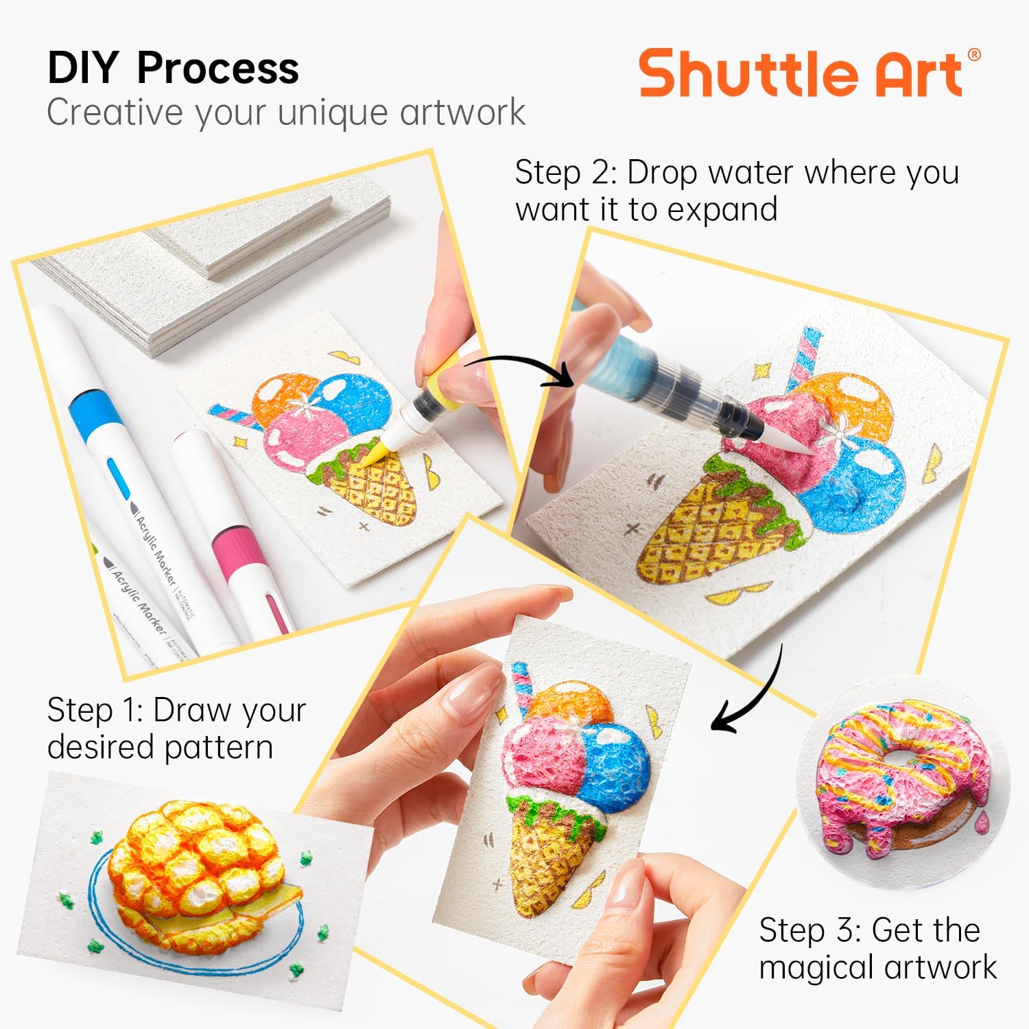 3D Puffy Foam Texture Painting - đánh giá và giá Art Craft With Paper