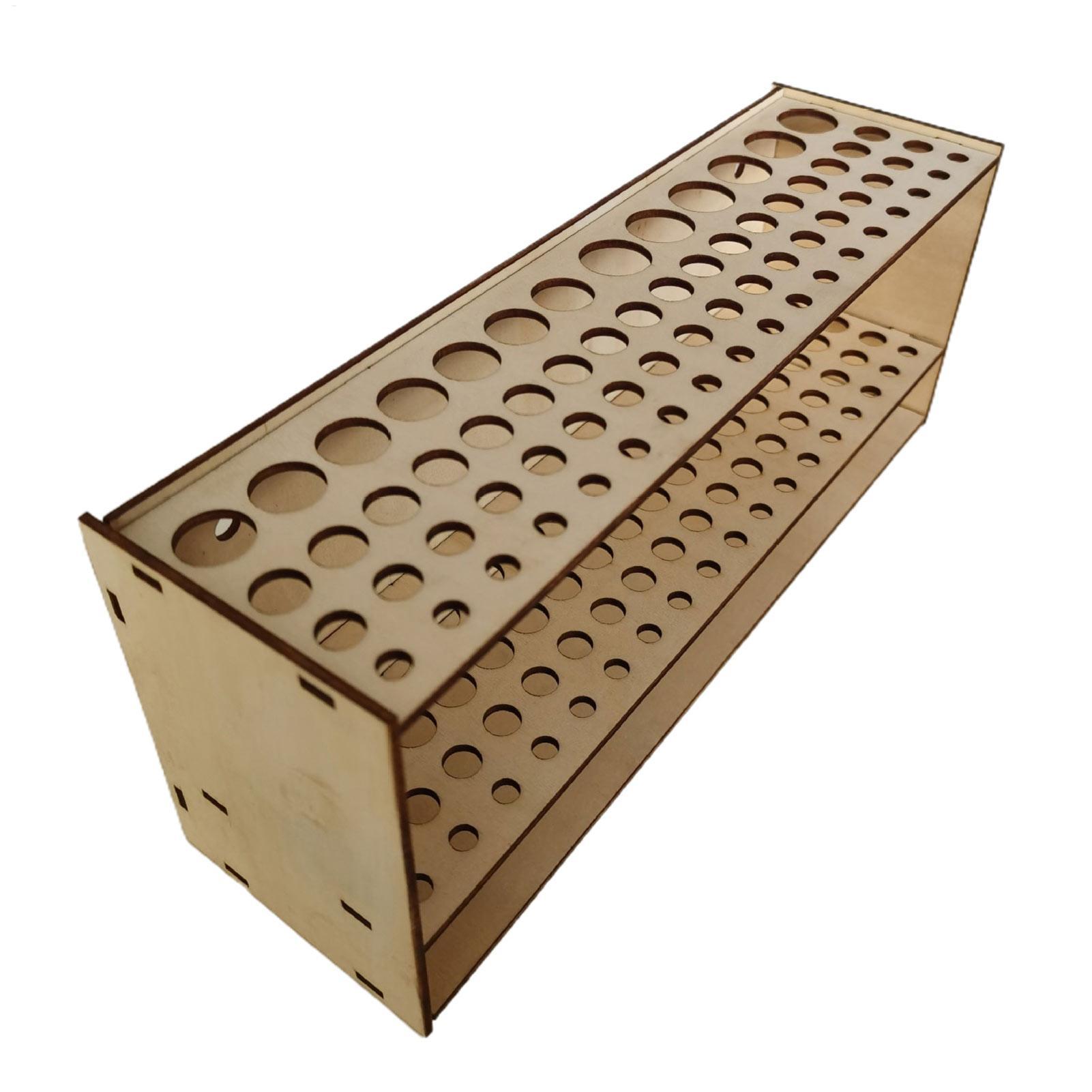 67-Slot Premium Wooden Brush H - đánh giá và giá Art Craft Organizer