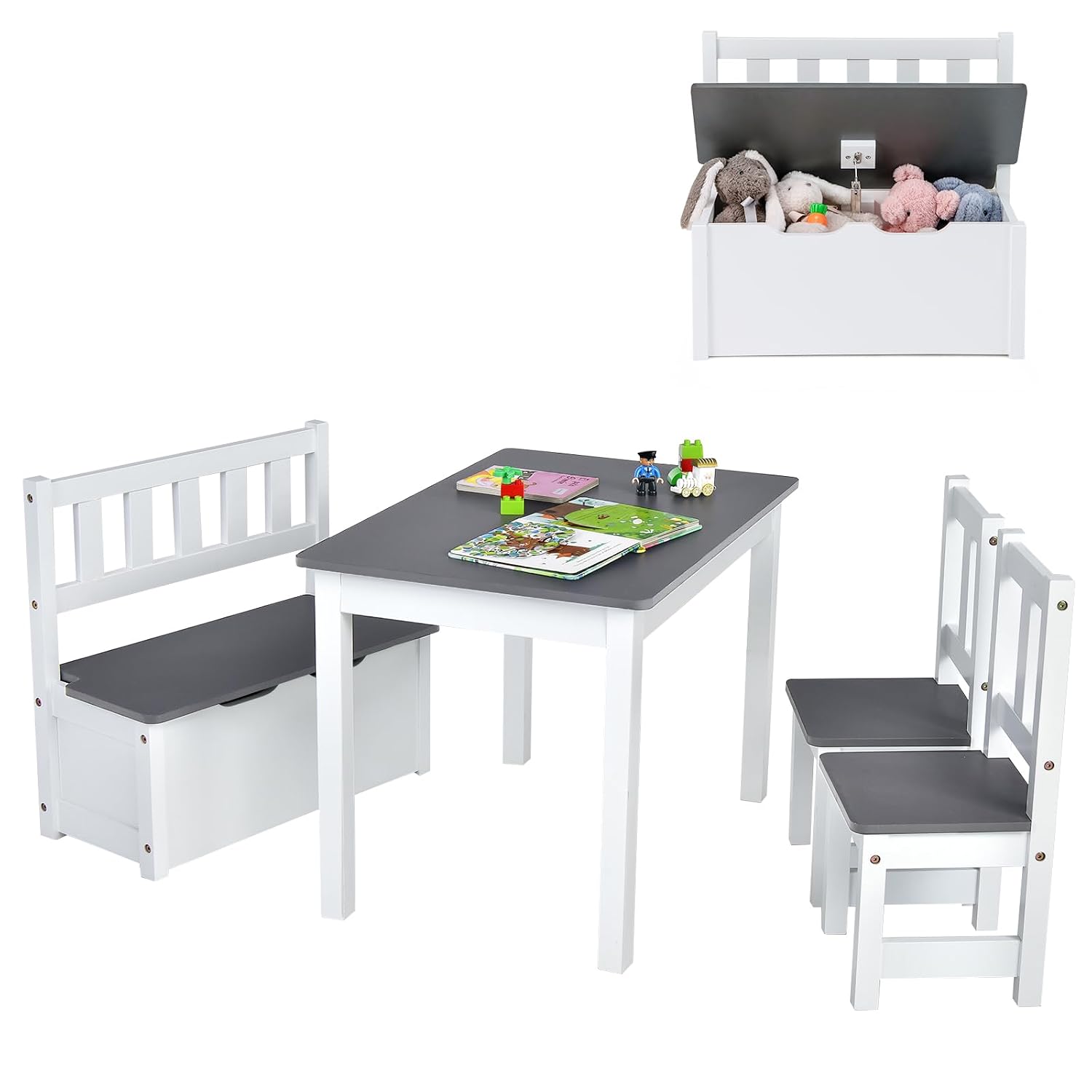 Wood Kids Table & Chair Set wi - đánh giá và giá Art Craft Toddler
