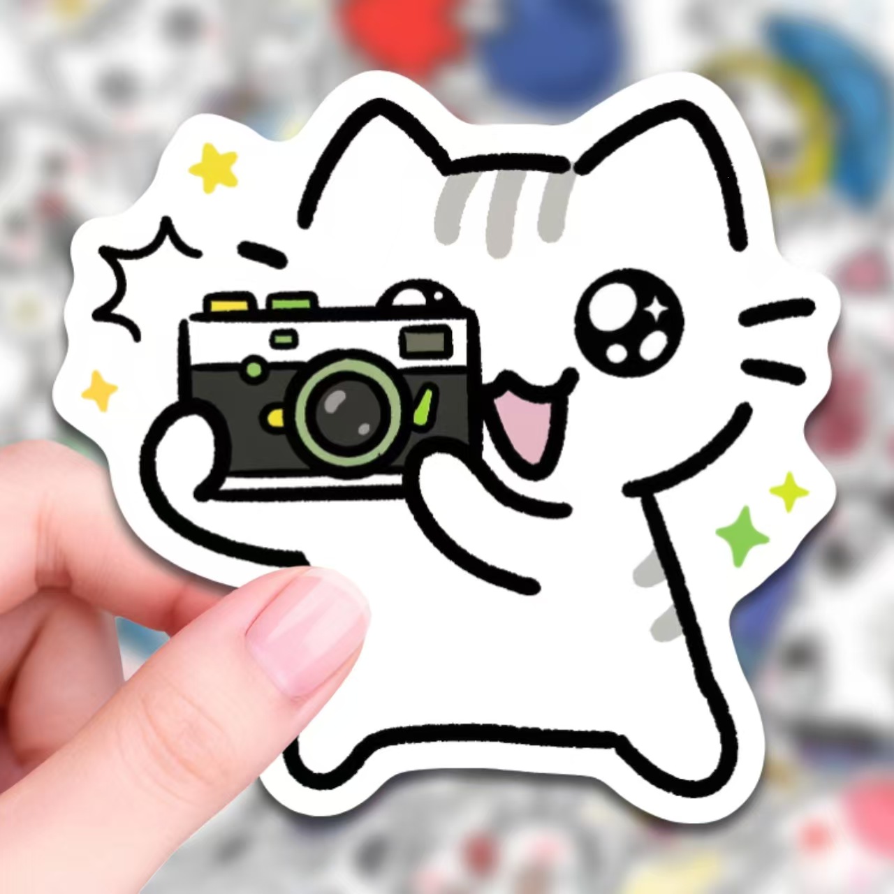 50 Cute Funny Line Art Cat Sti - đánh giá và giá Art Craft Cup