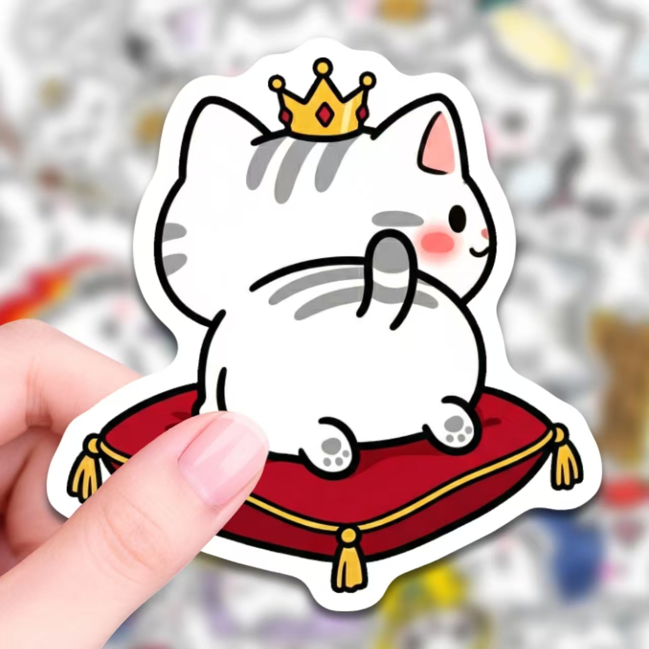 50 Cute Funny Line Art Cat Sti - đánh giá và giá Art Craft Cup