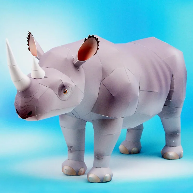 Rhinoceros Hook-lipped Handmad - đánh giá và giá Art Craft With Cardboard