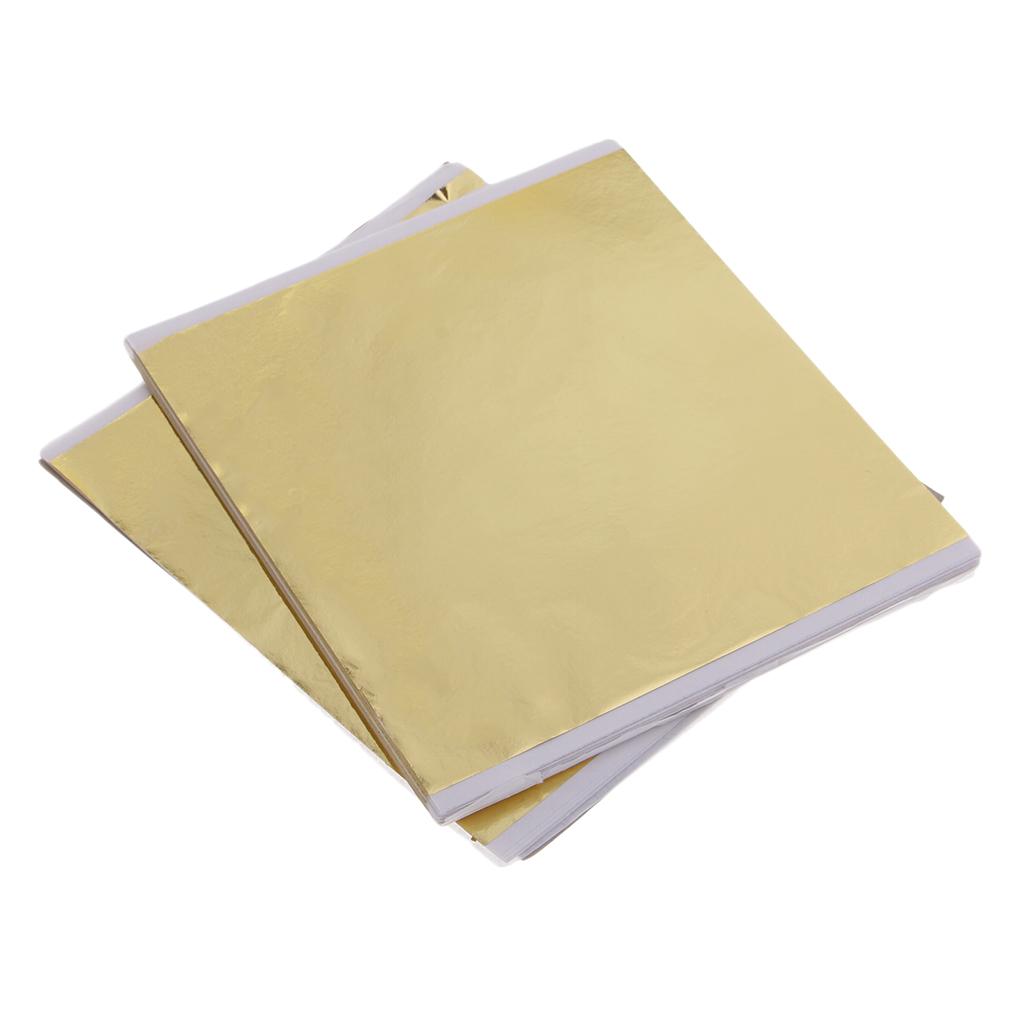 100x 14cm Gold Leaf Sheets Gil - đánh giá và giá Art Craft With Paper