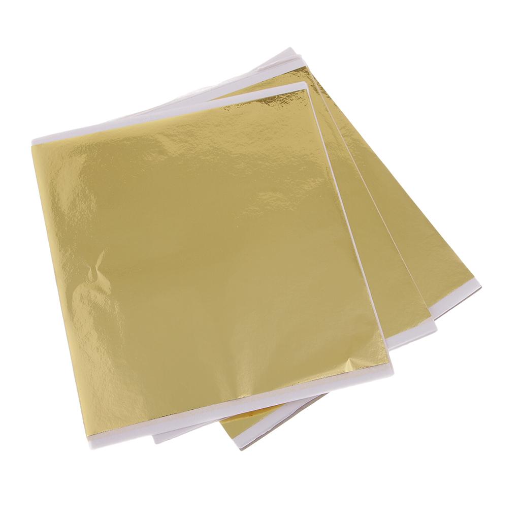 100x 14cm Gold Leaf Sheets Gil - đánh giá và giá Art Craft With Paper