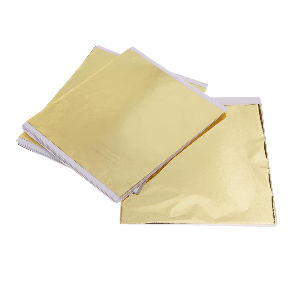 100x 14cm Gold Leaf Sheets Gil - đánh giá và giá Art Craft With Paper