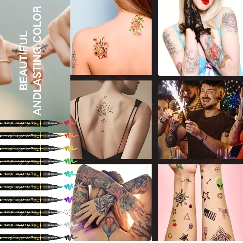 Temporary Tattoo Marker Set 10 - đánh giá và giá Illustration Marker Set