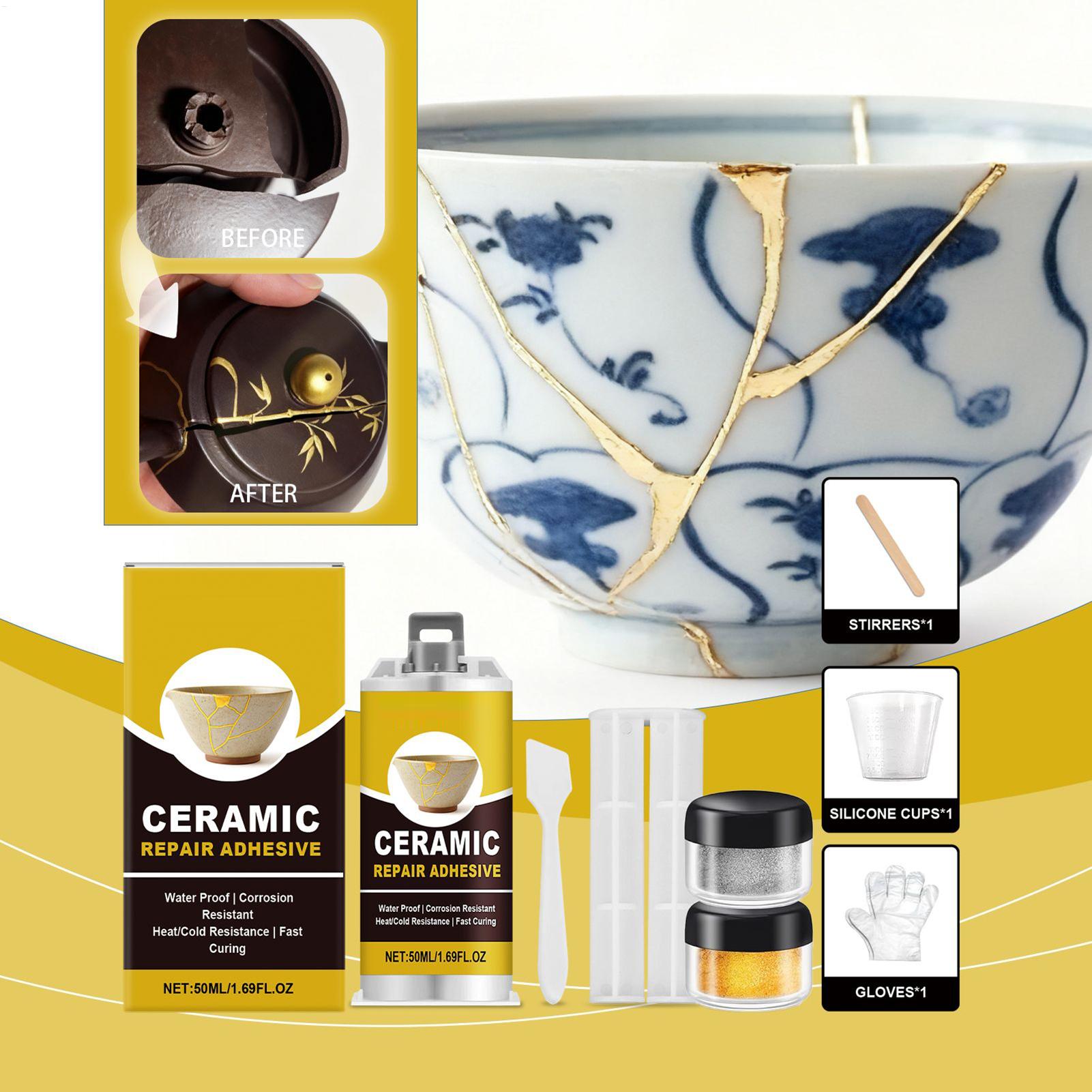 Porcelaine Repair Kit Gold Cer - đánh giá và giá Art Craft Cup