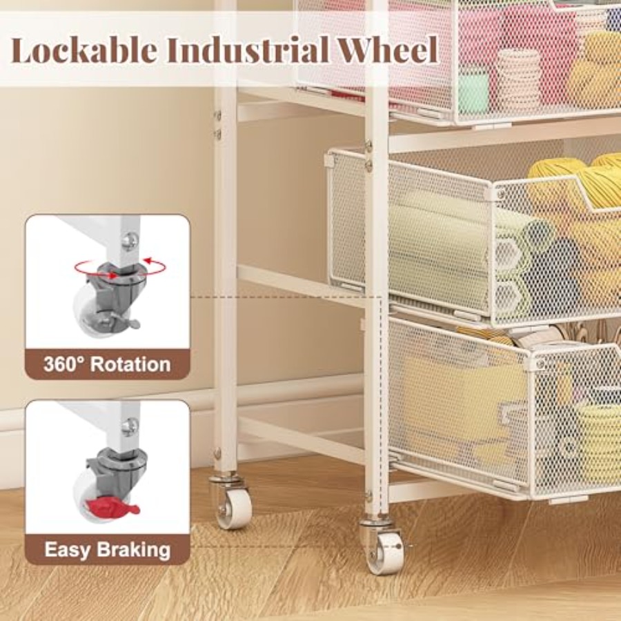 4-Drawer Rolling Storage Cart, - đánh giá và giá Art Craft Organizer