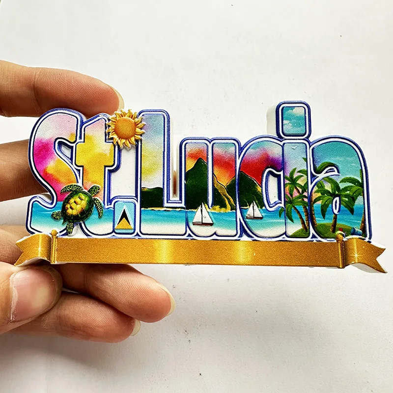 St. Lucia West Indies, Beach 3 - đánh giá và giá Art Craft Magnet
