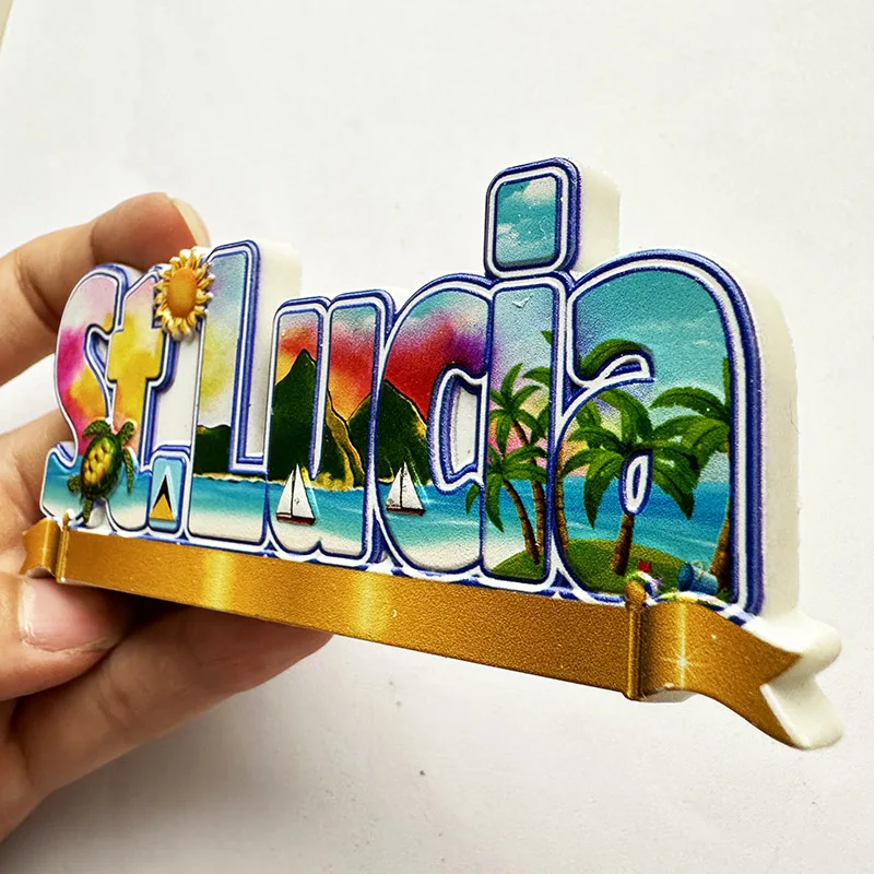 St. Lucia West Indies, Beach 3 - đánh giá và giá Art Craft Magnet