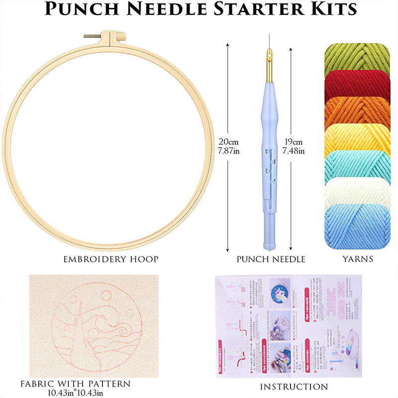 Punch Needle Embroidery Kit fo - đánh giá và giá Art Craft Yarn