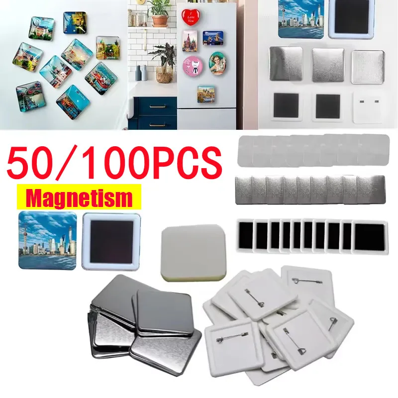 50/100PCS 50*50mm Magnet Refri - đánh giá và giá Art Craft Magnet