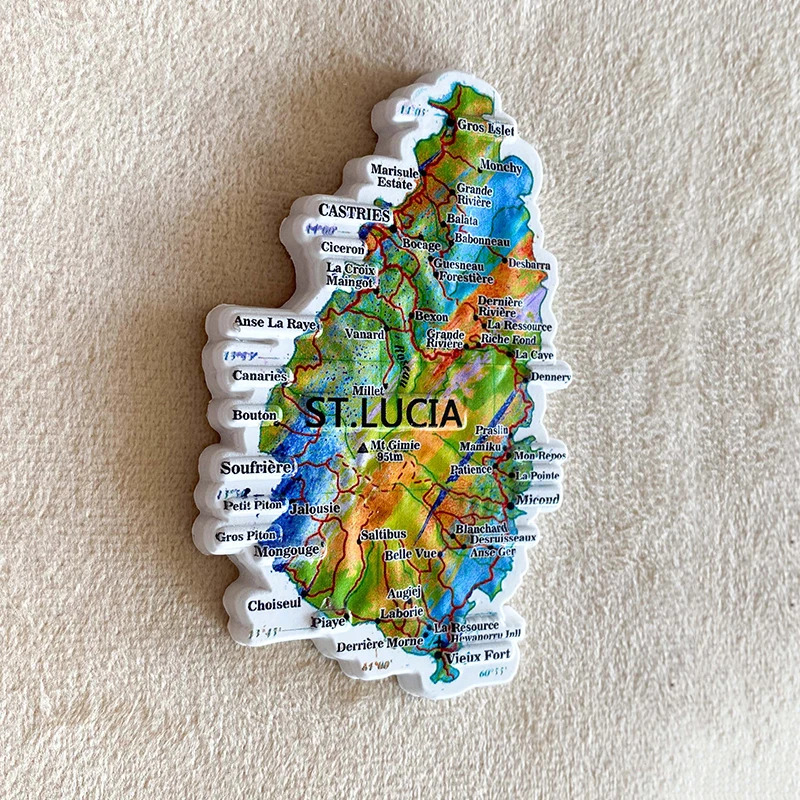 1pc, Saint Lucia travel Souven - đánh giá và giá Art Craft Magnet