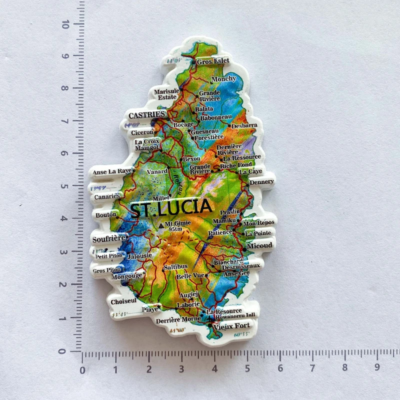 1pc, Saint Lucia travel Souven - đánh giá và giá Art Craft Magnet