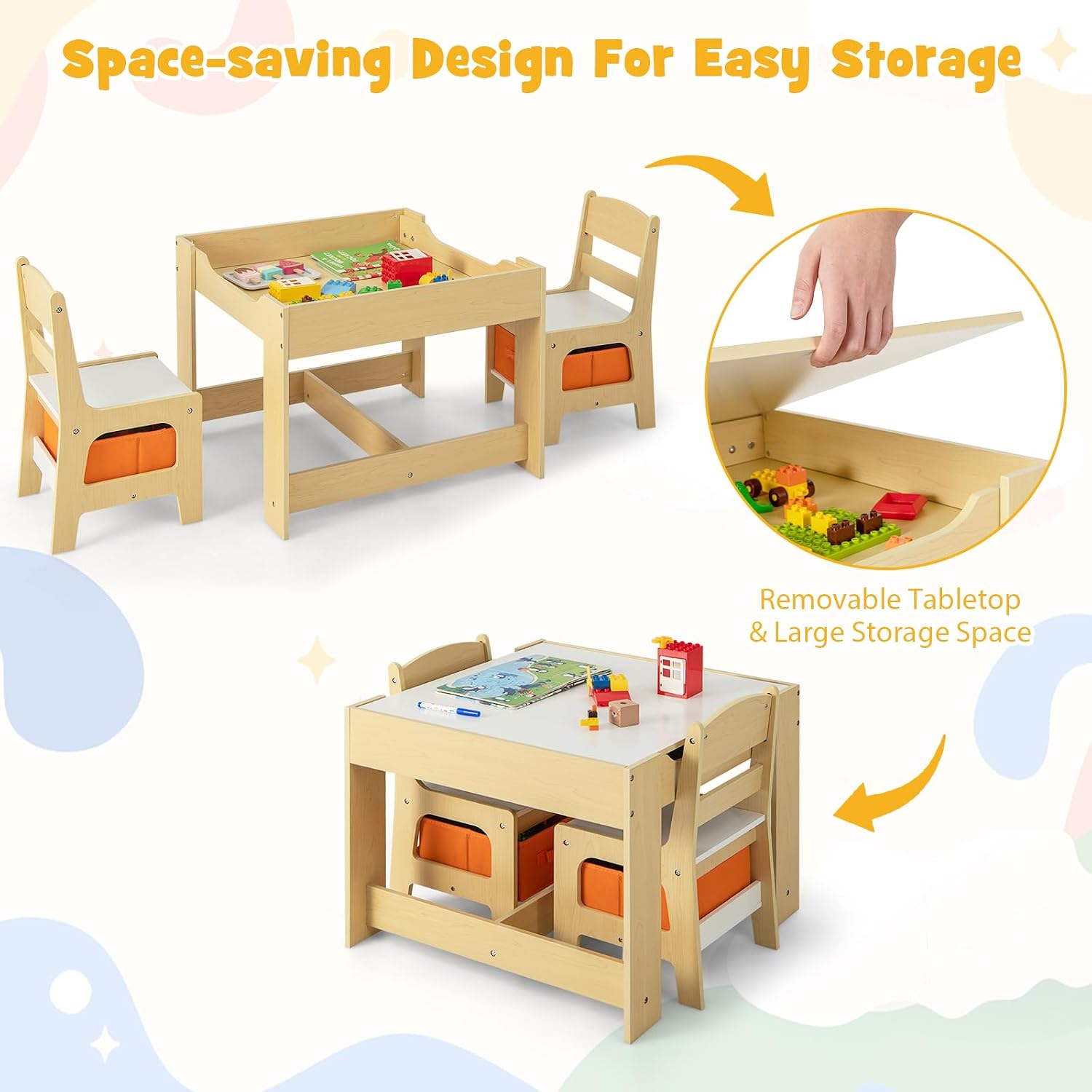 Kids Table and Chair Set, 3 in - đánh giá và giá Art Craft Toddler