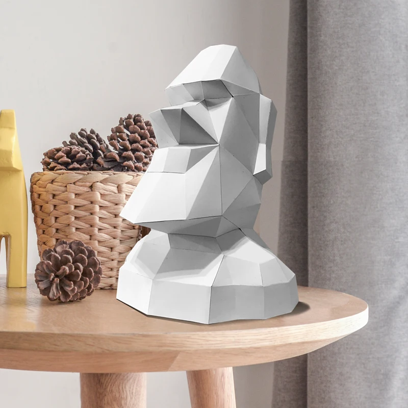 Large Size Easter Island Moai  - đánh giá và giá Art Craft With Cardboard