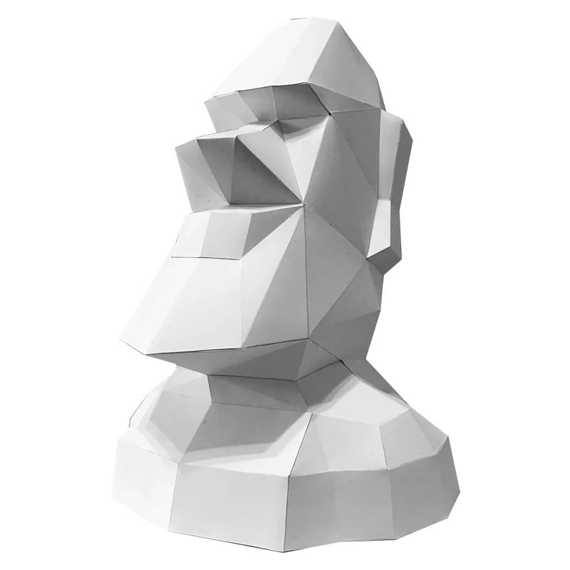 Large Size Easter Island Moai  - đánh giá và giá Art Craft With Cardboard