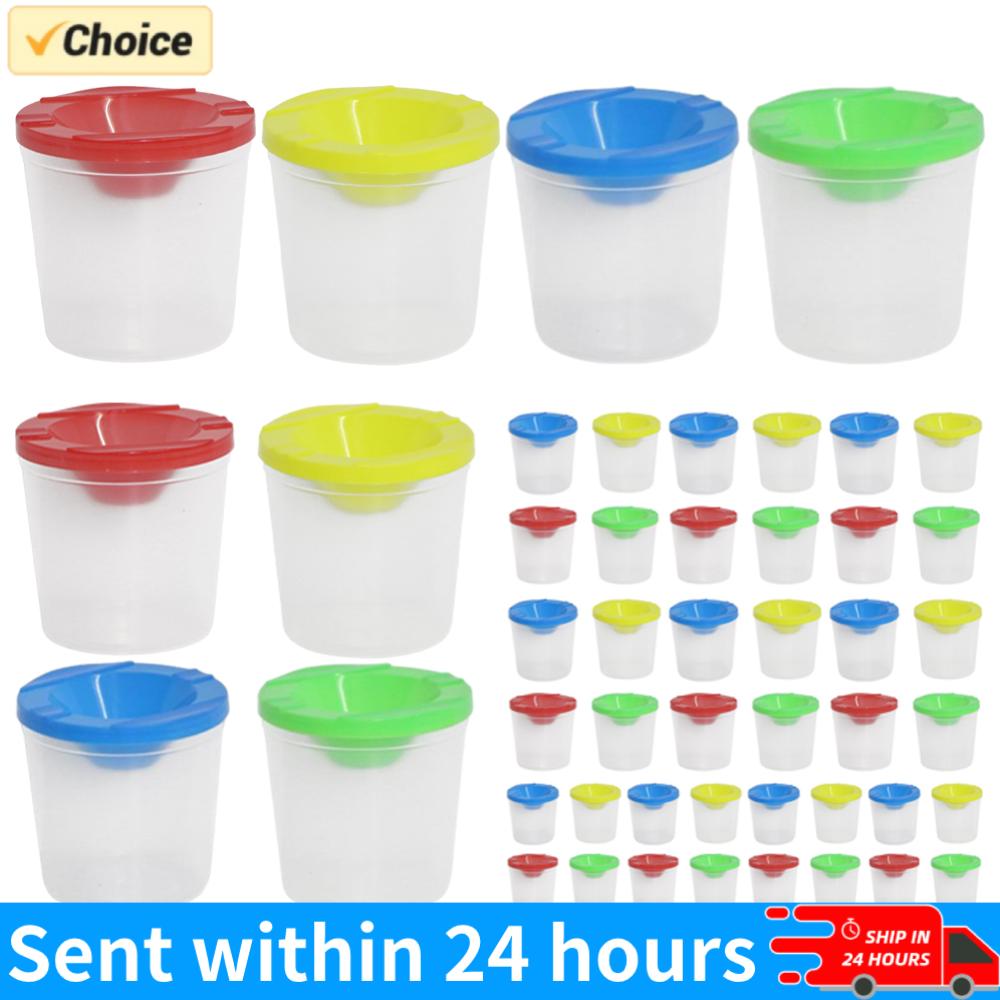 Non-Spill Paint Cups with Colo - đánh giá và giá Art Craft Cup