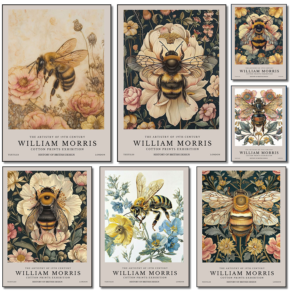 Retro William Morris Bees and  - đánh giá và giá Art Craft William Morris