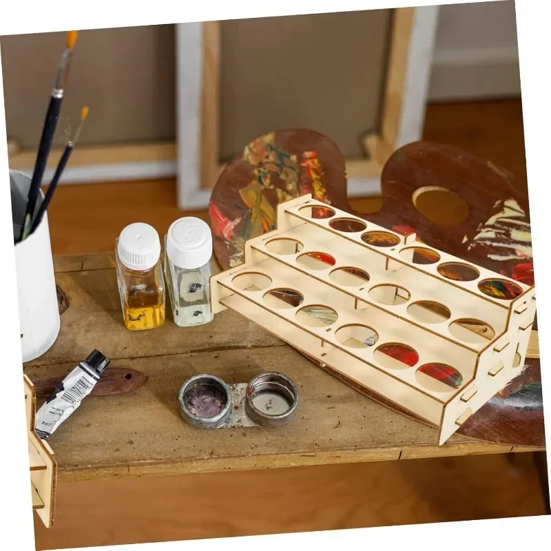 Wooden Paint Rack Organizer fo - đánh giá và giá Art Craft Organizer
