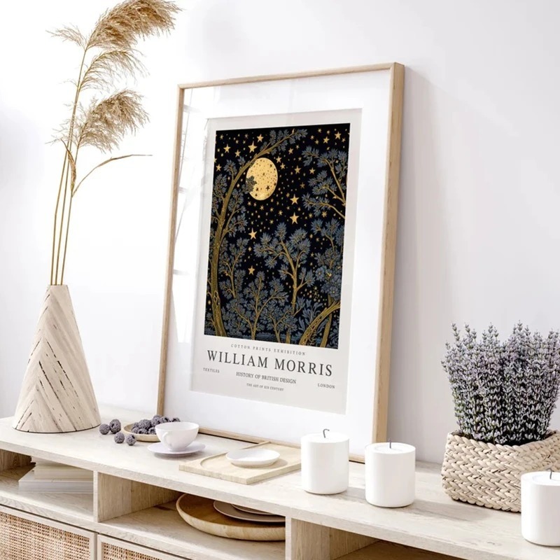 Vintage Moon and Stars William - đánh giá và giá Art Craft William Morris