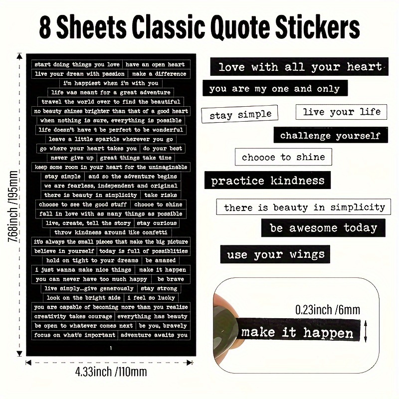 406pcs Inspirational Quote Sti - đánh giá và giá Art Craft Journals