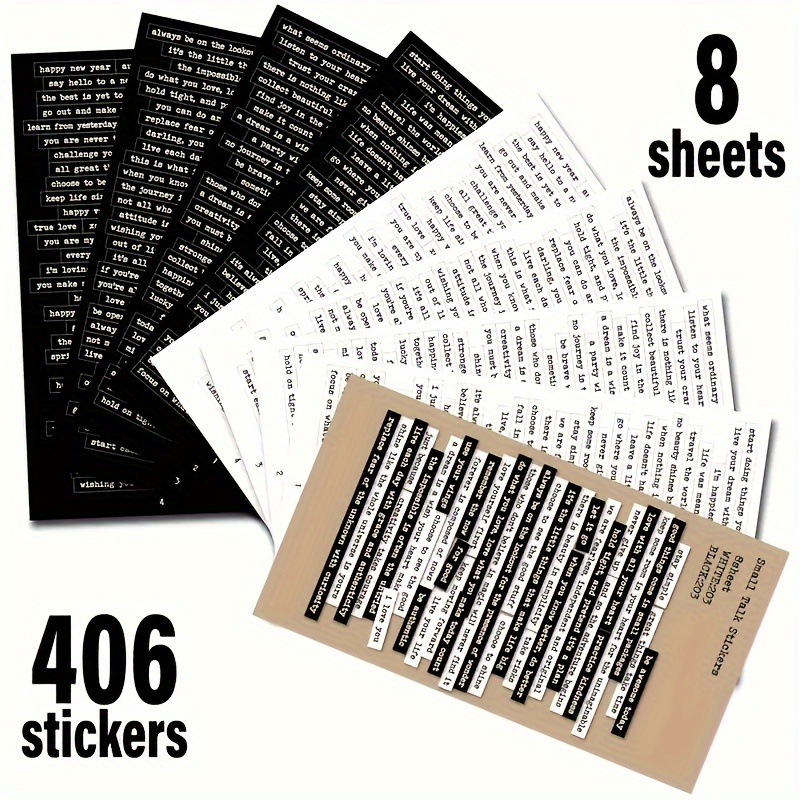 406pcs Inspirational Quote Sti - đánh giá và giá Art Craft Journals