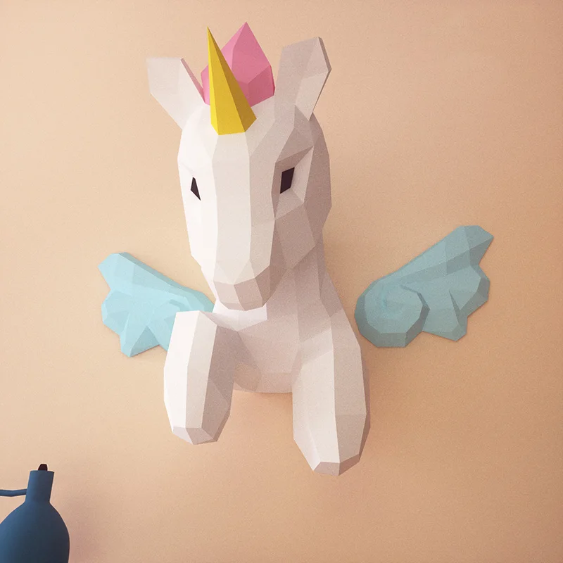 Rainbow Unicorn Animal Wall De - đánh giá và giá Art Craft With Cardboard