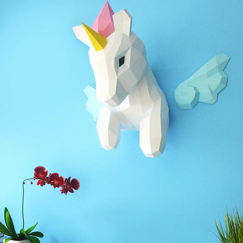Rainbow Unicorn Animal Wall De - đánh giá và giá Art Craft With Cardboard
