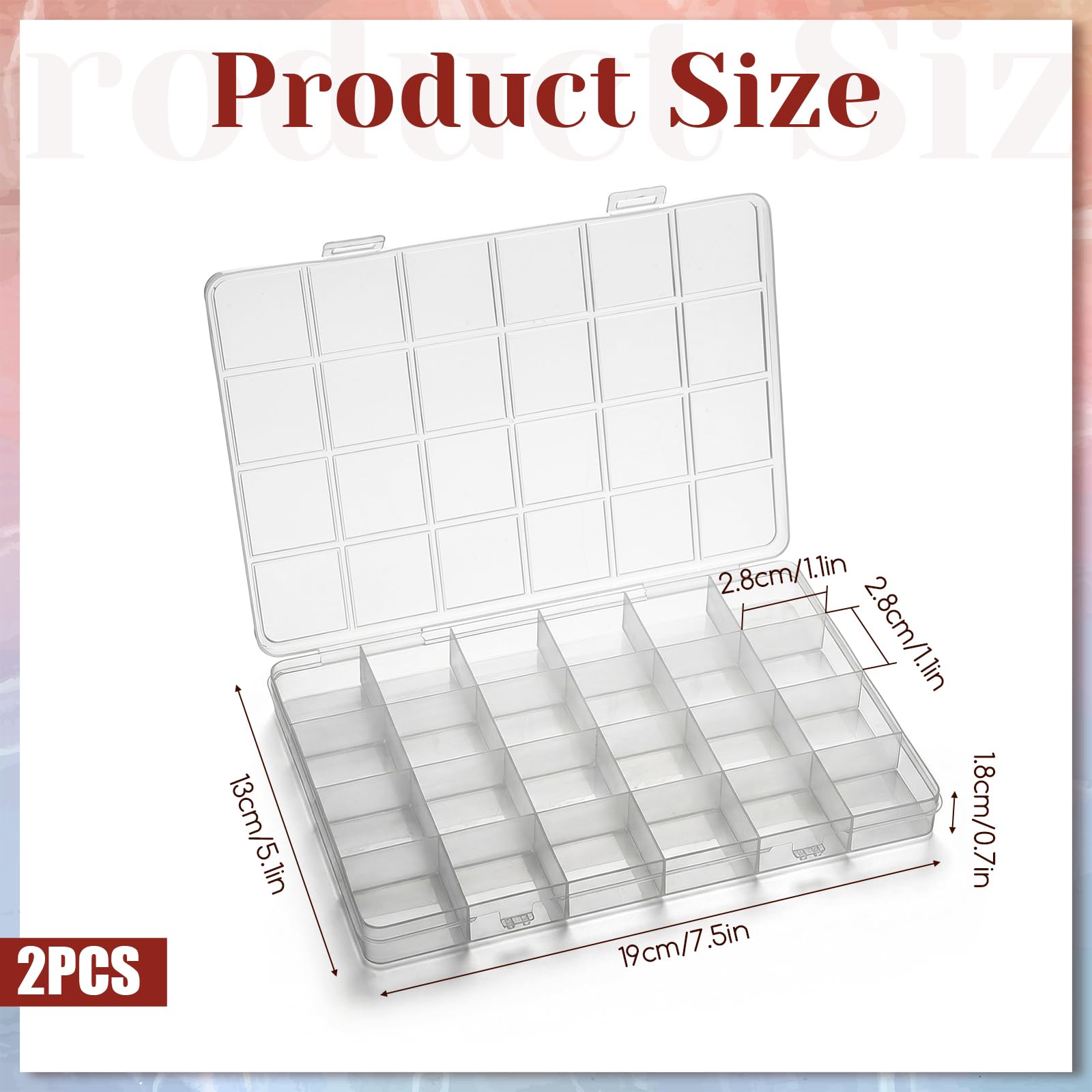 24-Grid Plastic Organizer Box  - đánh giá và giá Art Craft Organizer