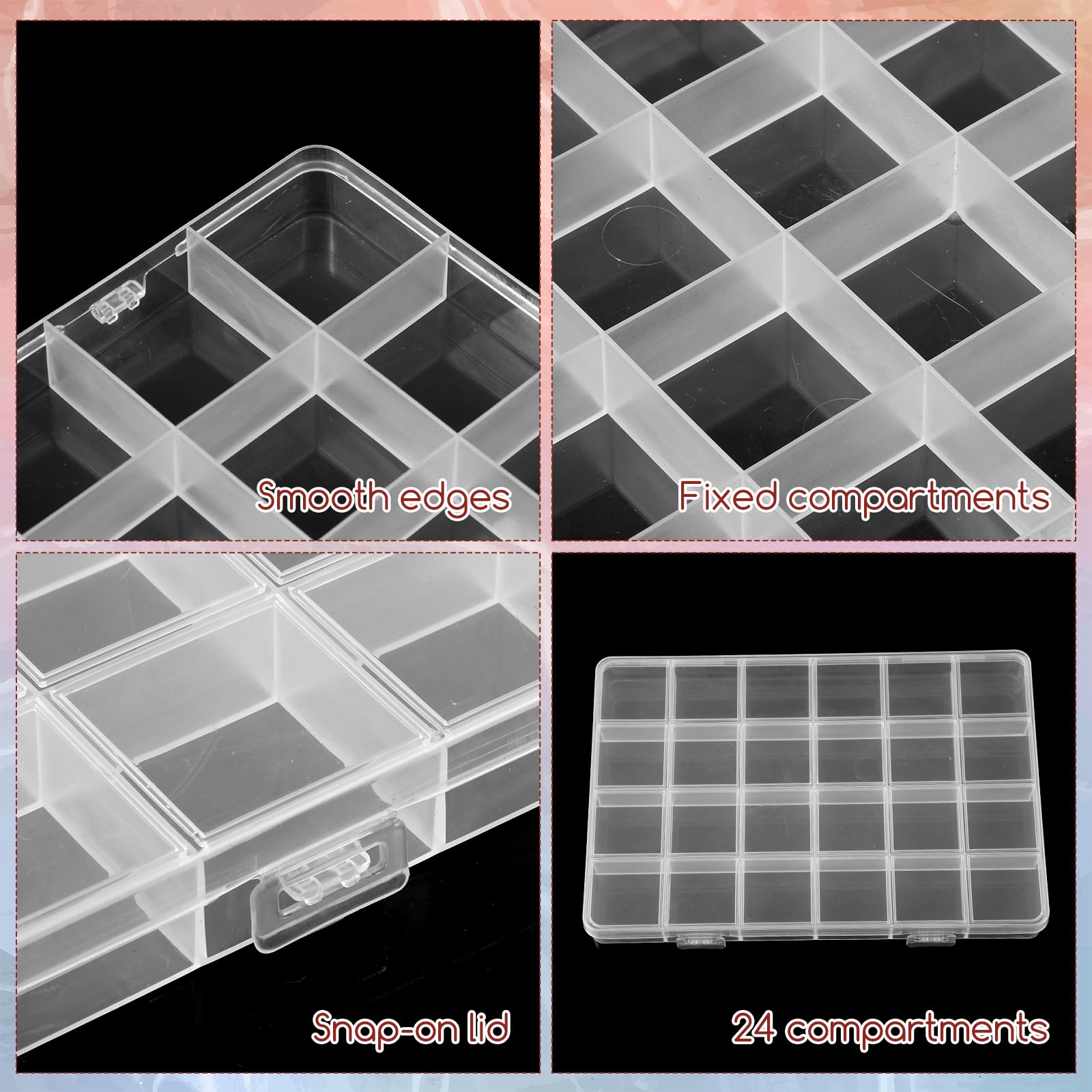 24-Grid Plastic Organizer Box  - đánh giá và giá Art Craft Organizer