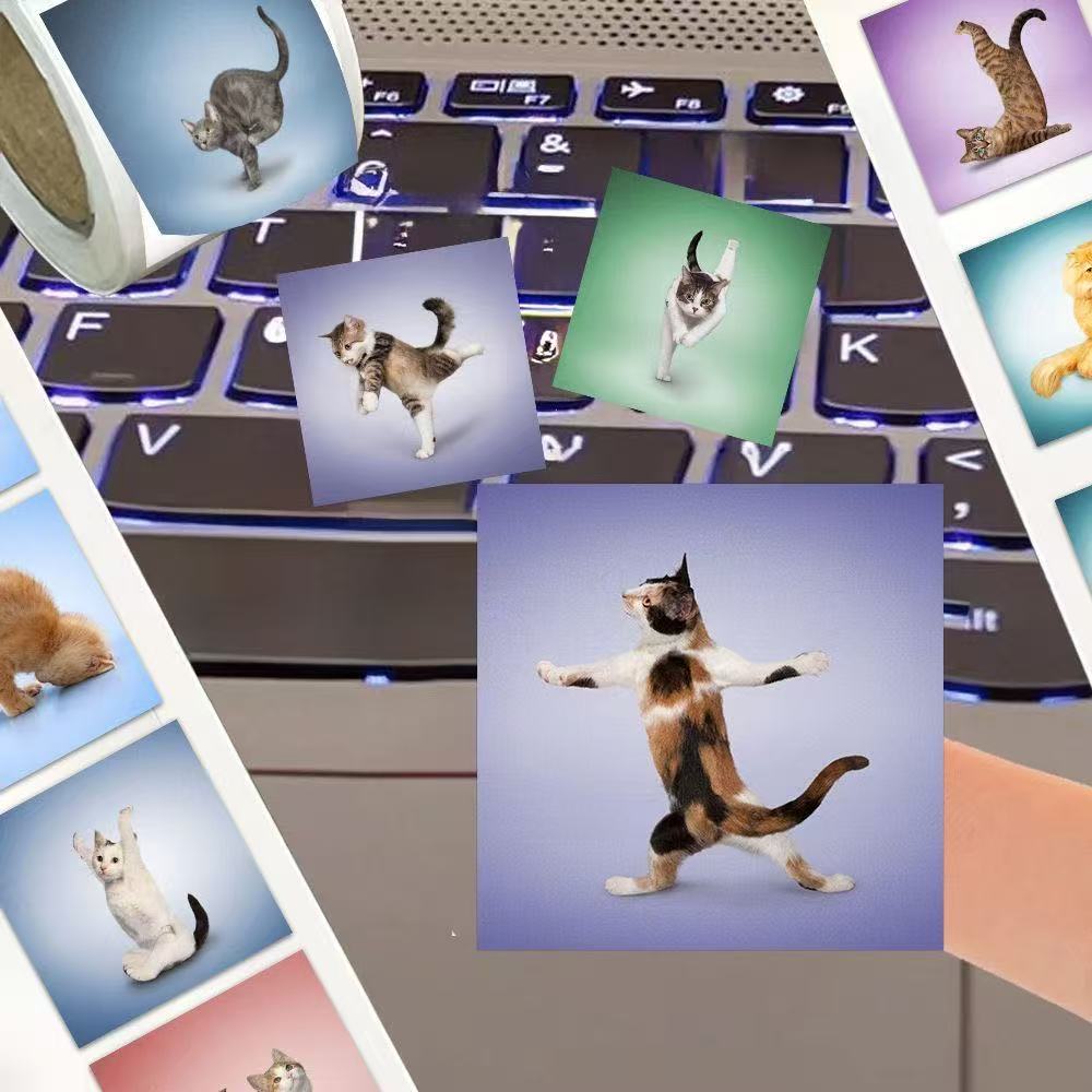 500pcs Cute Cat Roll Stickers  - đánh giá và giá Art Craft Journals