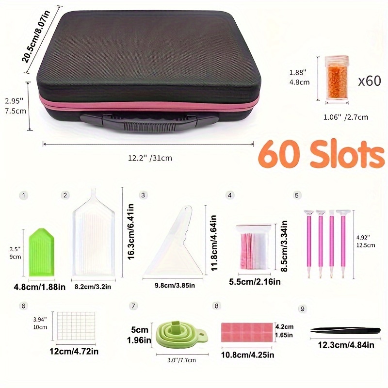 30/60/120 Grids Diamond Painti - đánh giá và giá Art Craft Organizer