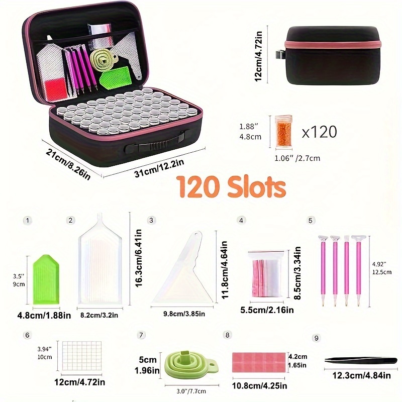 30/60/120 Grids Diamond Painti - đánh giá và giá Art Craft Organizer