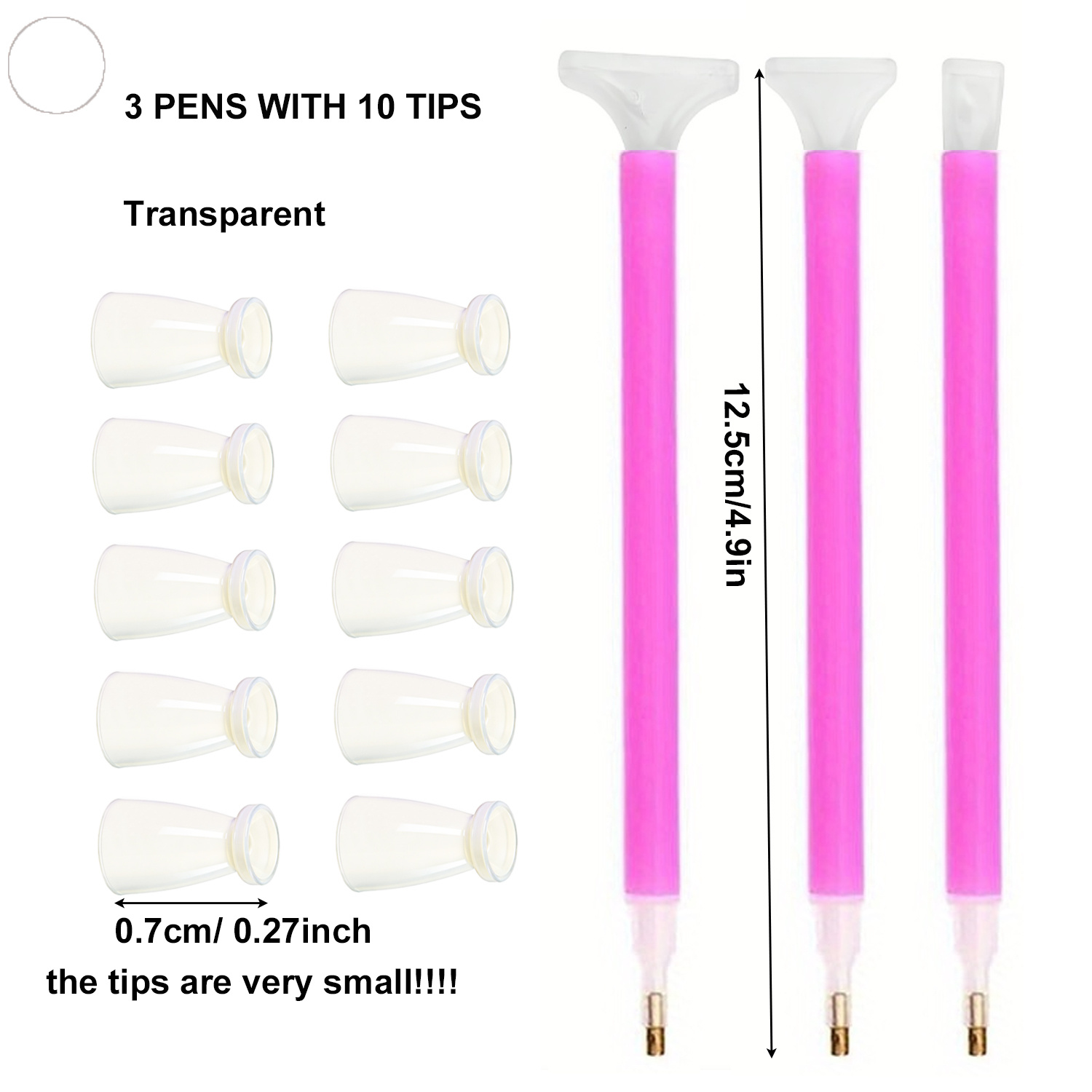 10 Silicone Tips & 3 Pens Diam - đánh giá và giá Diamond Painting Kit