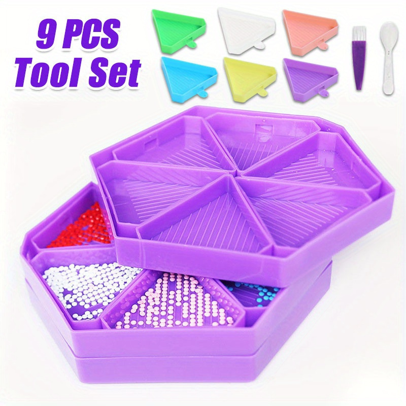 9PCS New Diamond Painting Tray - đánh giá và giá Diamond Painting Kit