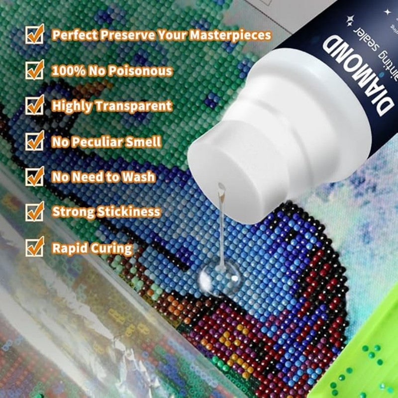 120ml Glue for Diamond Paintin - đánh giá và giá Diamond Painting Kit