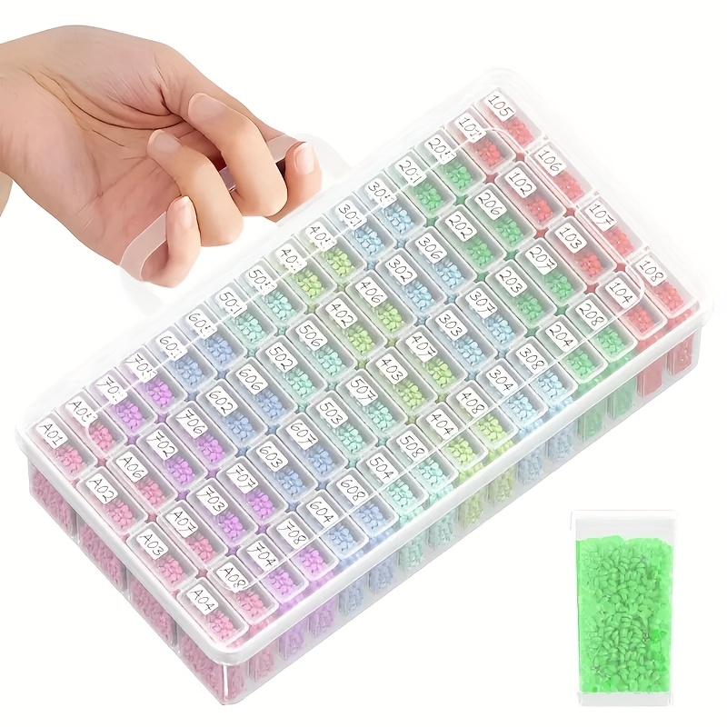 64 Grids Clear Plastic Storage - đánh giá và giá Art Craft Organizer