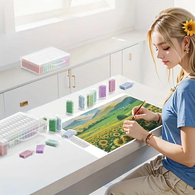 64 Grids Clear Plastic Storage - đánh giá và giá Art Craft Organizer